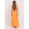 Oranžinis boho stiliaus ilgas sijonas Italy Moda