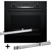 BOSCH HBA514BB3 orkaitė + BOSCH HEZ538000 vieno lygio teleskopiniai bėgeliai
