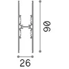Pakabinamas magnetinės sistemos bėgelis EGO, 48V, juodas, 2m, 340647