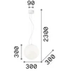 Ideal Lux Pakabinamas šviestuvas Žemėlapis Sp1 D30 Bianco 9087