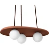 Pakabinamas šviestuvas CLAY NEST, 3xG9, rudas