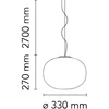 Pakabinamas šviestuvas GLO-BALL SUSPENSION 1, E27, baltas
