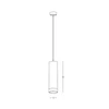Pakabinamas šviestuvas, GU10, juodas, S157