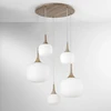 Pakabinamas šviestuvas JAIPUR, baltos/medžio sp., 5xE14/E27