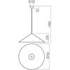 Pakabinamas šviestuvas KONOS, E27, sendinto vario sp., 75cm, 01-4622