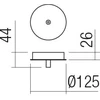 Pakabinamo šviestuvo laikiklis, baltas, CSL1RD125WH