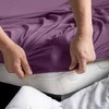Paklodė su guma 100–120x200+30 PLUM