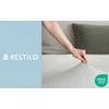 Paklodė su guma 220-240x220 cm gintaro ir perlamutro spalvos
