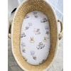 Paklodė su guma Moses krepšio čiužiniui 75 × 35 cm My Sweet Baby Mėlyna Sky Bears