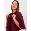 Palaidinė bordo spalvos su raukiniais rankovėmis kasdienai MI-KS-92224.95