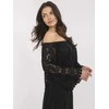Palaidinė juoda elegantiška ilgarankovė