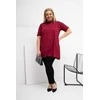 Palaidinė moterims plus size bordo spalvos