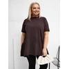 Palaidinė moterims plus size tamsiai ruda