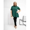 Palaidinė moterims plus size tamsiai žalia