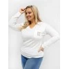Palaidinė moteriška ecru spalvos plus size RV