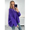 Palaidinė su užlenkiamomis rankovėmis, tamsiai violetinė