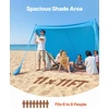 VEVOR Paplūdimio palapinė-stogelis nuo saulės (UPF50+), 3,4 x 3,4 m, Šviesiai mėlyna