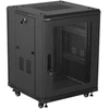 Lanberg grindų spintelė 19" 15U 600x600 juoda perforuotos durys