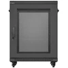 Lanberg grindų spintelė 19" 15U 600x600 juoda perforuotos durys