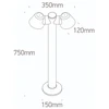 Pastatomas lauko šviestuvas, 2xGU10, antracito sp., IP65, 67534C/AN