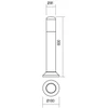 Pastatomas lauko šviestuvas PENCIL, E27, juodas, IP44, 90240