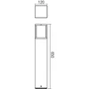 Pastatomas lauko šviestuvas VITRA, E27, juodas, IP54, 9110