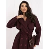 Moteriškas dvieilis demisezoninis paltas Italy Moda, bordo