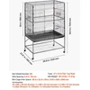 VEVOR Paukščių narvas 930 x 580 x 1510 mm su lygiu stogu
