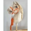 Super Hobby Horse Pavadėlis hobi arkliukui, dviguba virvė, oranžinis