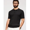 PAVADINIMAS: Vyriški juodi slim fit polo marškinėliai