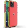 Hurtel Spring dėklas su spalvotu rėmeliu skirtas iPhone 13 mini, geltonas