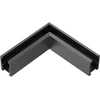 Paviršinio magnetinės sistemos ZAMBELIS MAGNETIC 6MM bėgelio horizontalus kampinis sujungimas, 24V, juodas, 25232