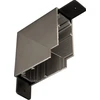 Paviršinio magnetinės sistemos ZAMBELIS bėgelio vertikalus kampinis sujungimas, tamsaus sidabro sp., 48V, 2082NCK-C1