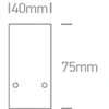 Paviršinis magnetinių sistemų bėgelis MAXI, baltas, 3m, 42003/W