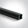 Paviršinis profilis, juodas, 2m, komplektuojamas su juodu difuzoriumi, laikikliais ir užbaigimais, 12mm LED juostai, 7904/B/B