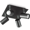 Lubinis šviestuvas Ideal Lux Ceiling lamp with 4 lights SPOT, GU10, juodas