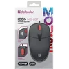 Pelė DEFENDER ICON MB-057 optinė 1000dpi 3P Juodas SILENT CLICK
