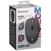 Pelė DEFENDER ICON MB-057 optinė 1000dpi 3P Juodas SILENT CLICK