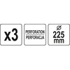 Yato PERFORUOTAS ŠLIFAVIMO DISKAS, 225 MM, 3 VNT., P100 (YT-846023)