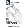 Cellular Line Cellularline Clear Strong - Apple iPhone 15 Pro Max dėklas su antimikrobine apsauga, skaidrus