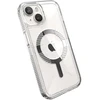 Speck Gemshell Grip + MagSafe - dėklas skirtas Apple iPhone 16e / Apple iPhone 15 / Apple iPhone 14 / Apple iPhone 13 Clear / Chrome Finish