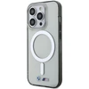 BMW BMHMP14LHCRS dėklas Apple iPhone 14 Pro 6.1″ skaidrus kietas dėklas Sidabrinis Ring MagSafe