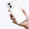 Permatomas magnetinis telefono dėklas iPhone 16 su žiedu AmazingThing