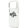 Originalus dėklas Karl Lagerfeld IML blizgučiams Karl & Choupette Sketch Logo Magsafe dėklas Apple iPhone 17 Pro skaidrus