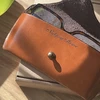Personalized genuine leather spectacle case Solier SA37 camel