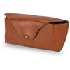 Personalized genuine leather spectacle case Solier SA37 camel