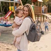 Pilka plecak dla mamy wykonany su poliestru, uždaromas suwakiem, dwukomorowy - Peterson