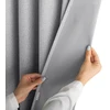 Pilka užuolaida Corita AmeliaHome 140 × 250 cm, su kilpomis