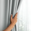 Pilka užuolaida su kilpomis Blackout AmeliaHome 140 × 175 cm