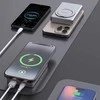 Pilkas 10000 mAh magnetinis išorinis akumuliatorius su stovu